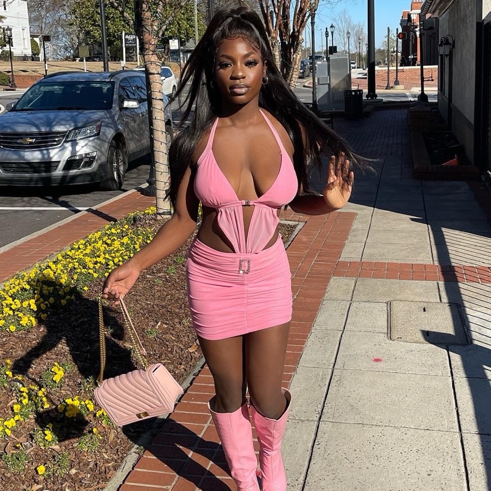 Halter neck bodycon dress